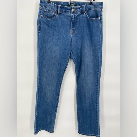 Lauren Ralph Lauren Jeans Modern Straight Curvy Classic Denim 10 - Picture 1 of 9